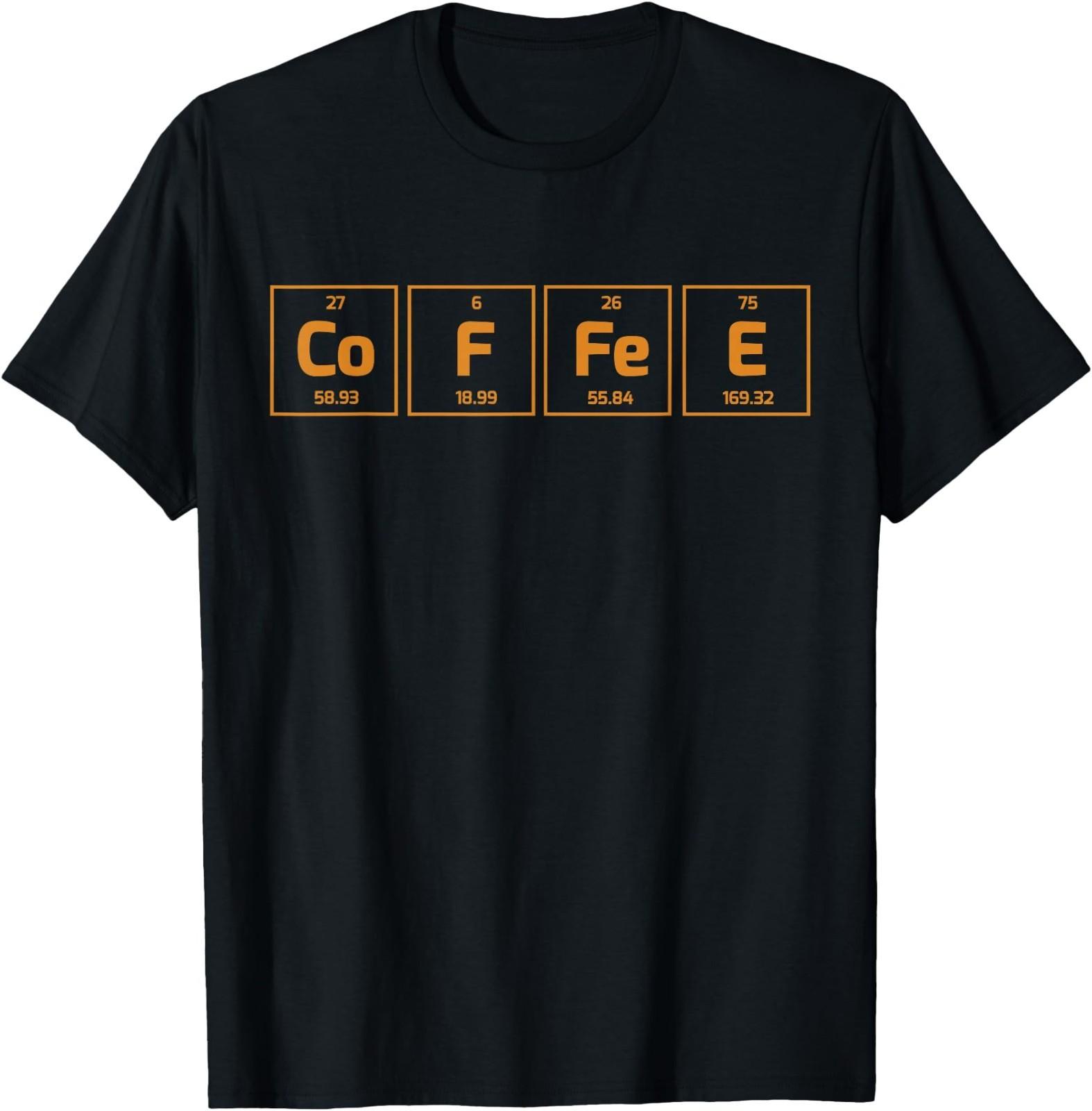 Coffee Science Element T- - Periodic Table of Coffee T- Unisex T-Shirt XXL