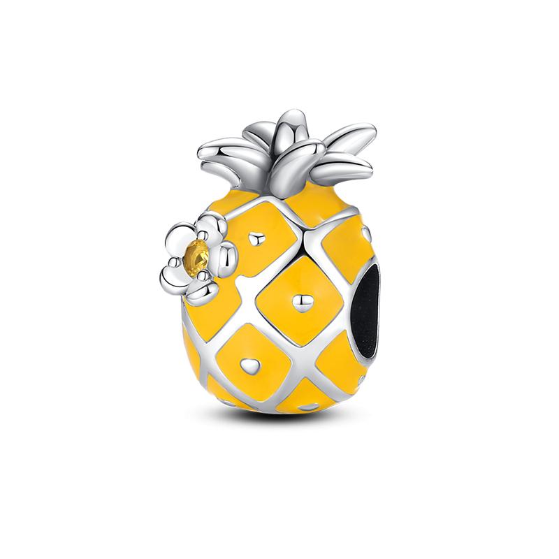 100% Copper Pineapple Cherry Avocado Lemon Charms Beads Pendants Fit 3Mm Bracelets Diy Fine Jewelry Making