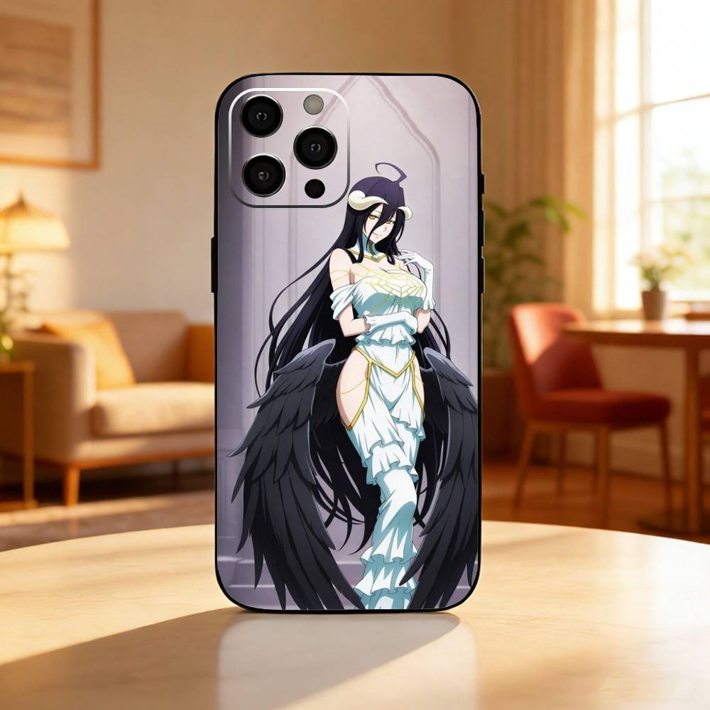O-Overlord Cool Hot Anime Phone Case For iPhone17,16,15,14,13,12 Plus,Max Soft Silicone Black Cover