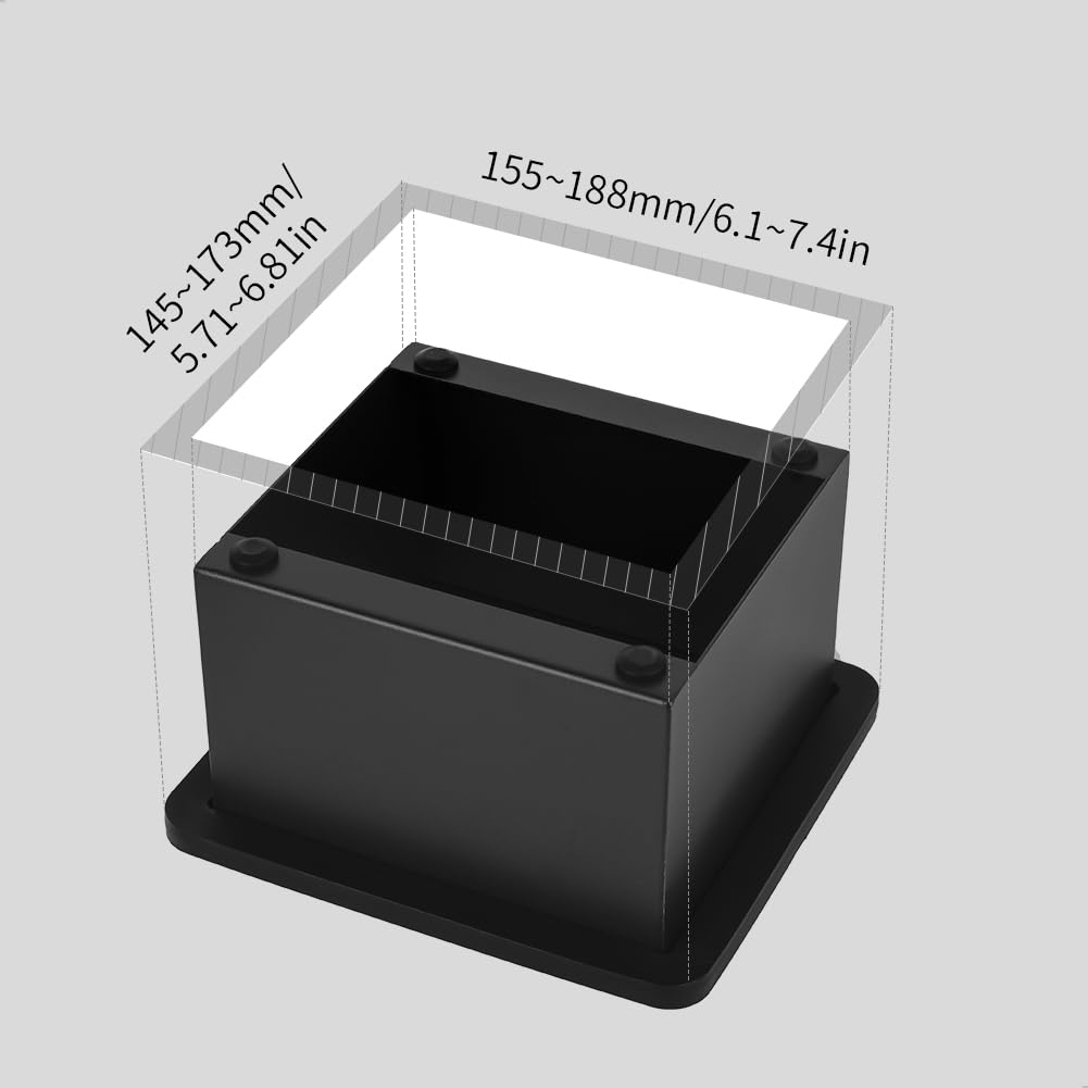 watchget Espresso Coffee Knock Box, Durable Stainless Steel Dump Bin for Coffee Grounds, Removable Non-Slip Base, Coffee Grounds Container for