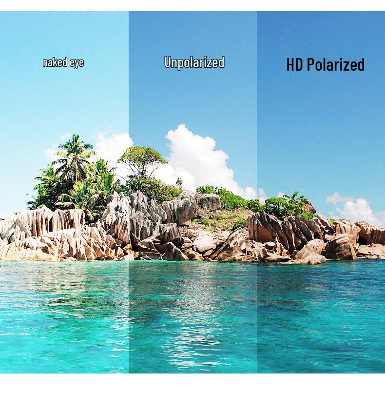 2025 Square Frame Polarized Photochromic Sunglasses for Outdoor Driving and Fishing with Spring Temples