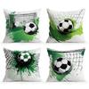 Fußball (Sport) Kissenbezug Bedrucktes Polyester 40/45/50cm Dekokissenbezug Dekorative Sofakissenbezug Heimdeko