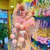 Cat Popsicle Keychain Heart Flower Bead Keychain Cute Transparent Popsicle Pendant Backpack Purse Charm Gift for Women Girls
