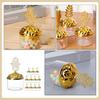 12pcs Christmas Candy Box Gold Transparent Dessert Box with Lid Baby Shower Wedding Return Gift Storage Boxes XMAS Favor Box