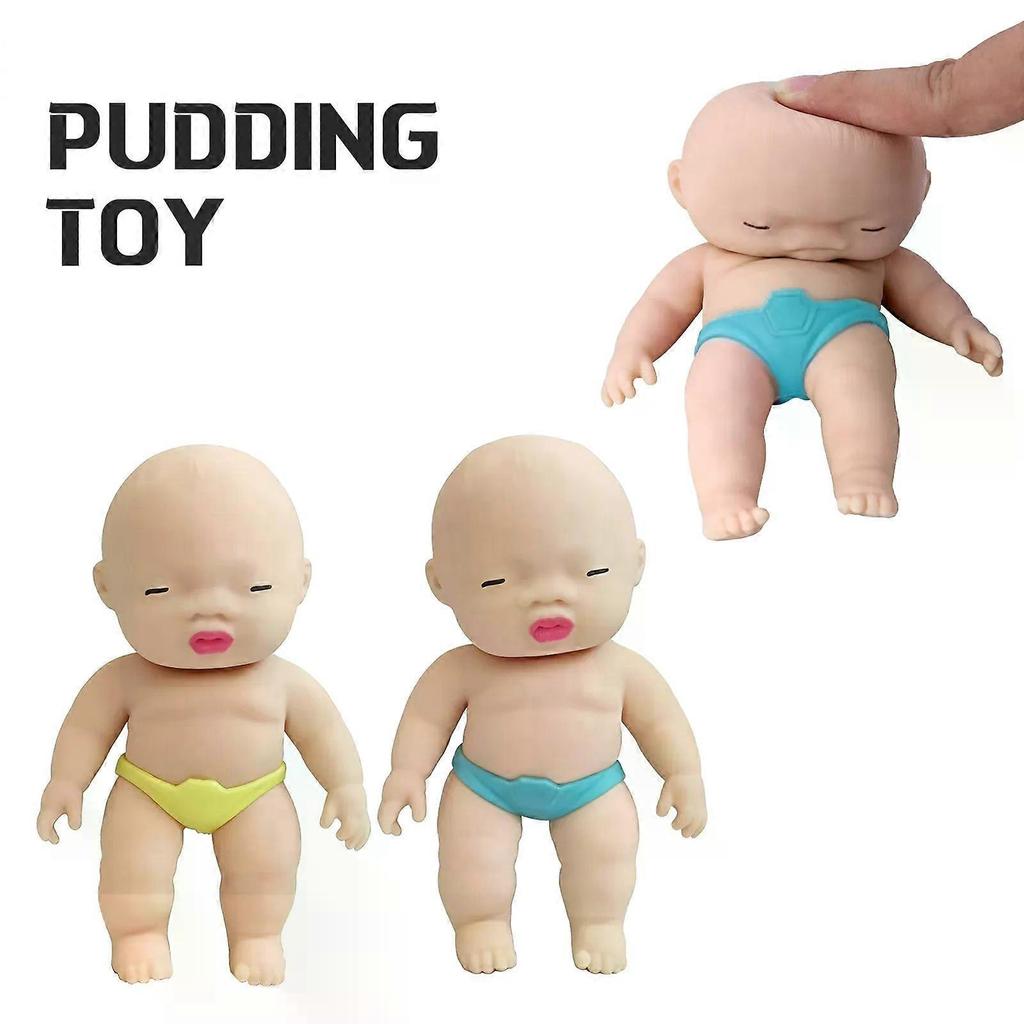 Squeeze Stress Doll Toys, Cute Little Baby Doll Fidget Toys, Stress Relief Sensory Squishy Toys for Kids Adults