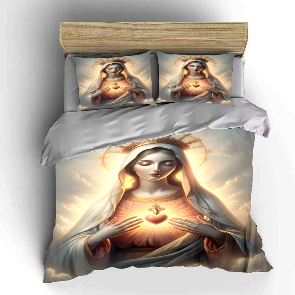 Religious figure holding heart. Bedding sets Duvet cover sets Duvet covers Pillowcases(1 * Duvet Cover 2 * Pillowcases without duvet insert)