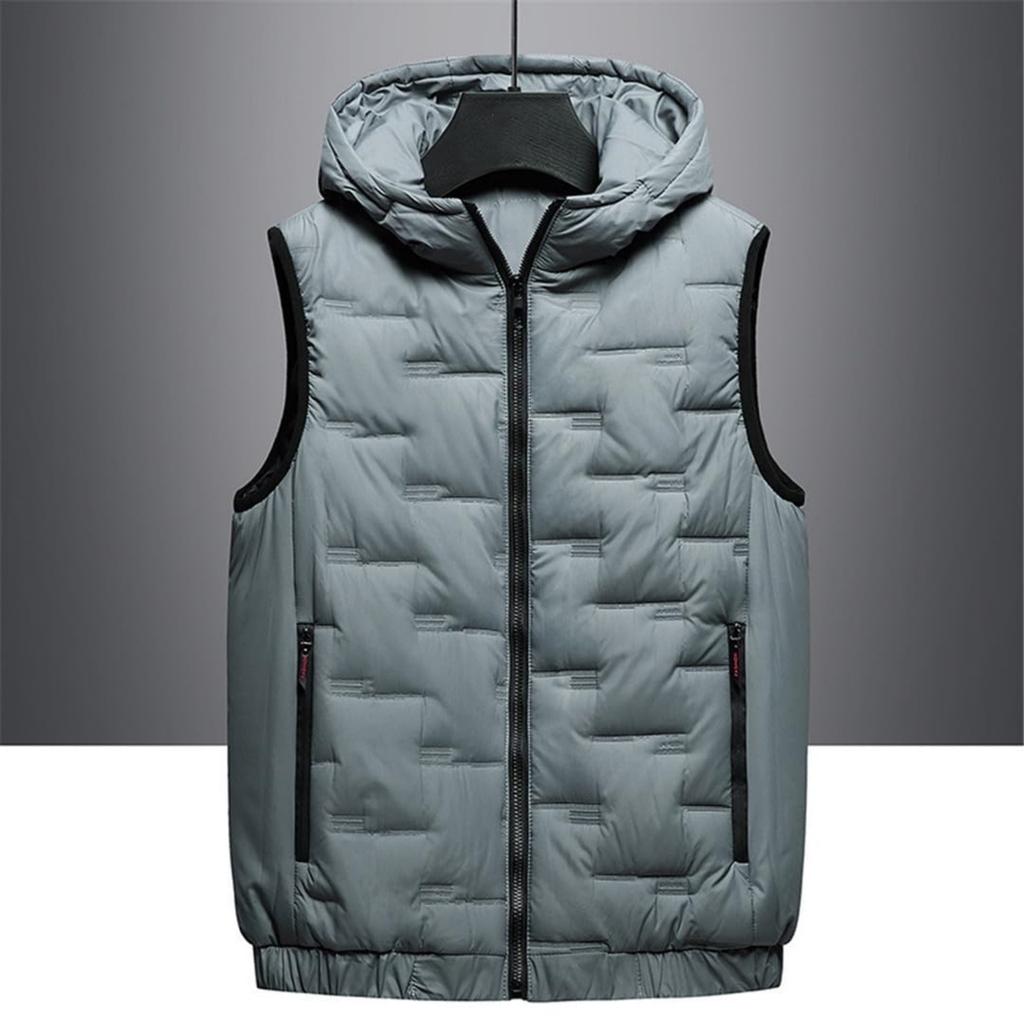 Thick Vest Men Fashion Warm Vests Sleeveless Jacket Coat Solid Color Waistcoat
