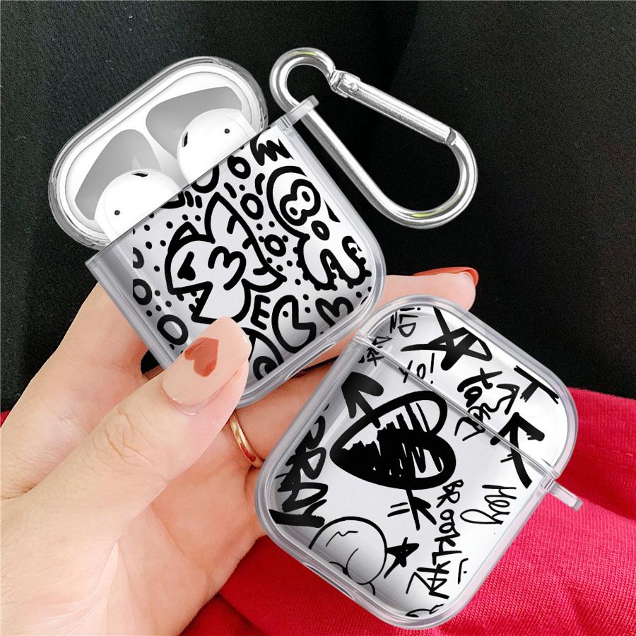 Cartoon Character Graffiti Case For Airpods 3 Pro2 Pro Pro3 4 1 2 Clear Earphone Cases Cover
