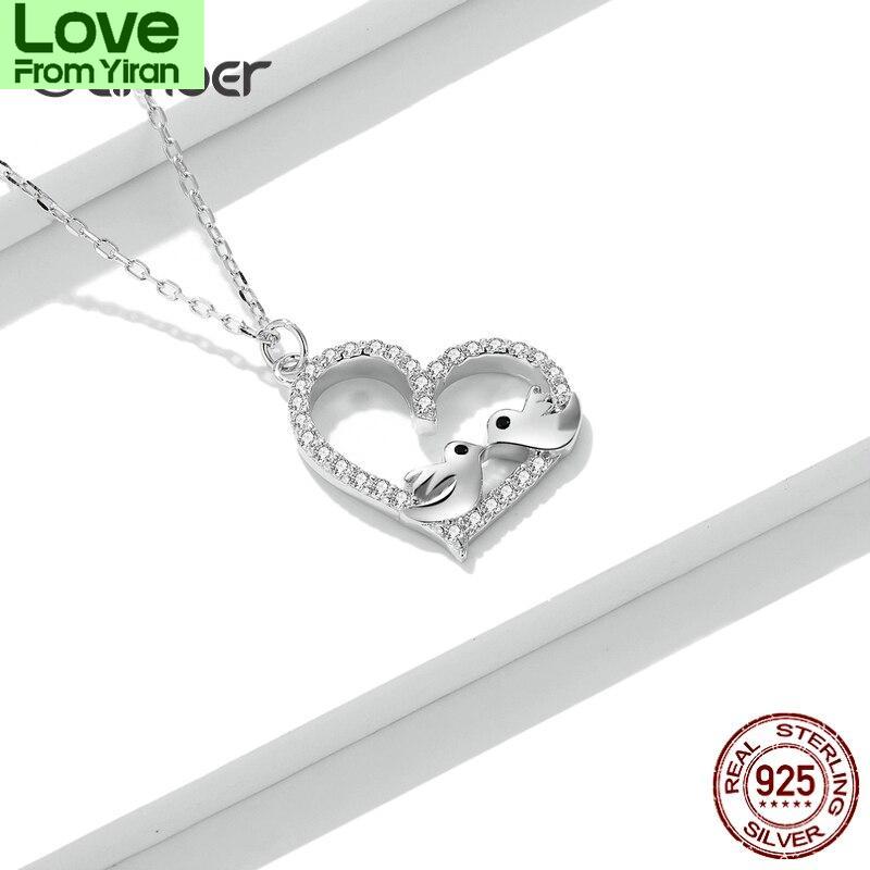 925 Sterling Silver Loving Bird Pendant Silver Chain Necklace For Women Fine Jewelry Valentine 'S Day Gift