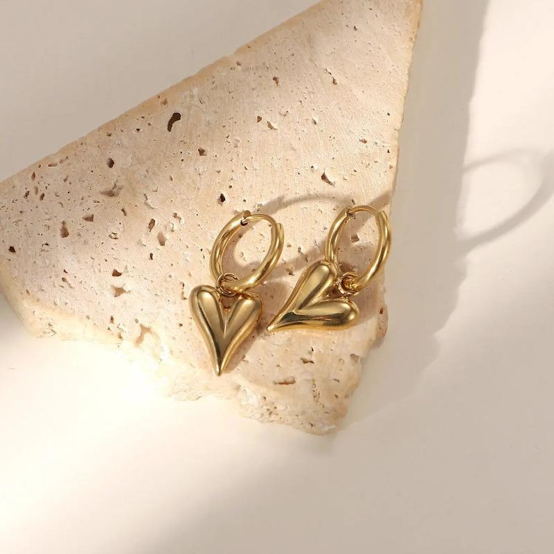 Heart Pendant Necklace Golden Silver Color for Women New Trend Girls Clavicle Chain Jewelry Birthday Gifts