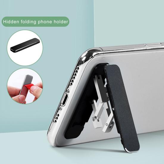 Mini skládací držák na mobilní telefon Stojan s nastavitelným úhlem trojúhelníková podpěra Vodotěsný Kapesní tenký design Držák na telefon bez použití rukou pro každodenní použití