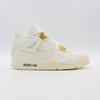 AQ9129-170 Nike Air Jordan 4 Retro White Metallic Gold Sail Black (Women's)