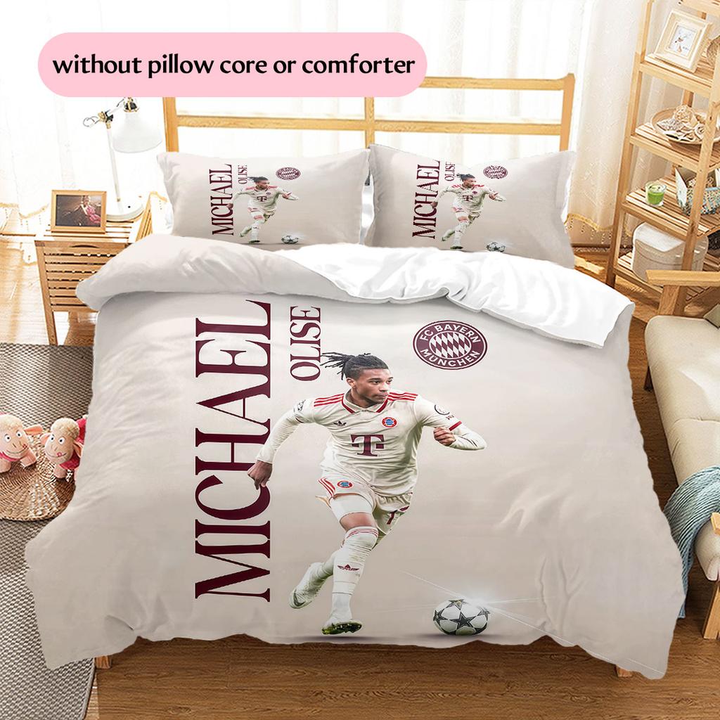 Biancheria da letto con motivo Michael Olise Decorazione per la casa Regalo di compleanno (1 * copripiumino + 2 * federa, senza nucleo),merchandising per fan.
