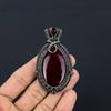 Red Flash Labradorite Pendant, 999 Copper Wire Wrapped Jewelry, Gemstone Jewelry Pendant, Handmade Wedding Gift Jewelry
