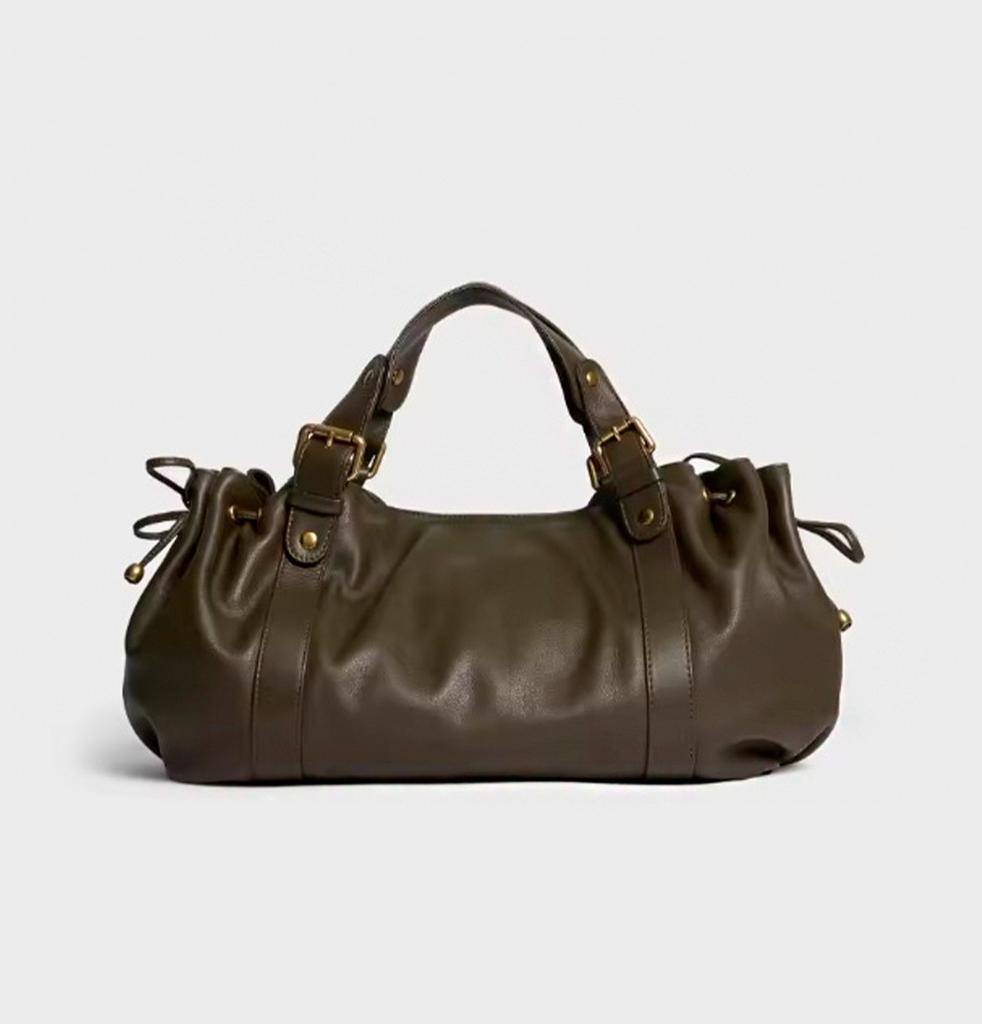 Women's Crossbody Large Capacity Simple Handbag Commuter Shoulder Boston Bag Stylish Versatile Work Bag Soft Polyester Interior