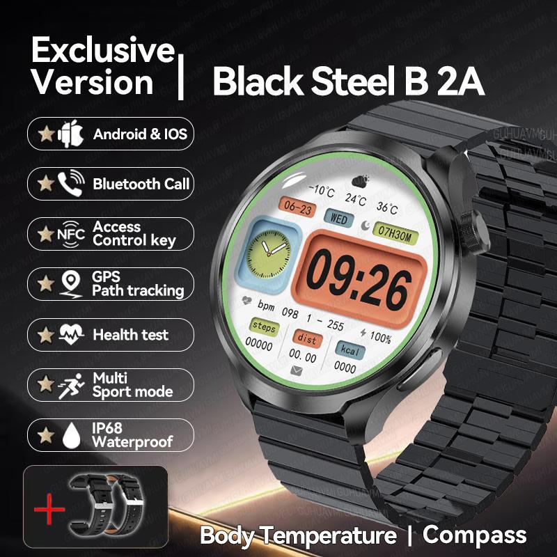 New Brand Global Version Smart Watch 1.85"AMOLED GPS Track Bluetooth Call 410mAh Battery NFC IP68 Waterproof Smartwatch Men