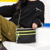 Converse Color Block Zipper Closure Polyester Shoulder Crossbody Bag Unisex bags Black Yellow 10019911-001