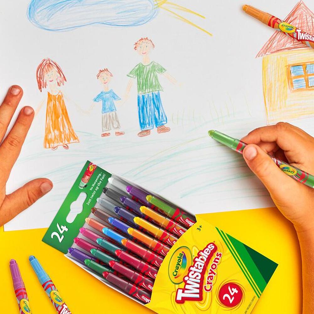 Wachsmalstifte ohne Anspitzen für Kinder Twistable Crayola 24 Farben