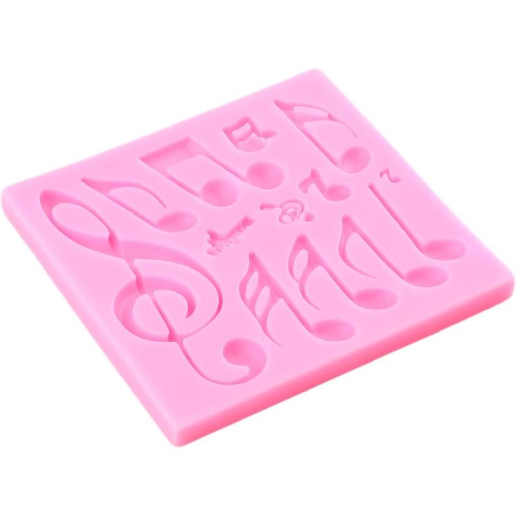 ZiXiang Music Theme Fondant Mold Musical Notes Piano Silicone Molds Musical Keyboard Microphone Molds Music Notes Lace Mat For Sugar Cake Decorating