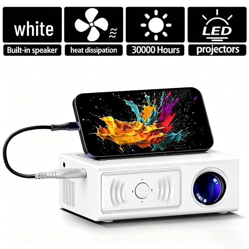 

CE Certified Portable Mini Projector - Ideal Gift Bestseller US Standard білий