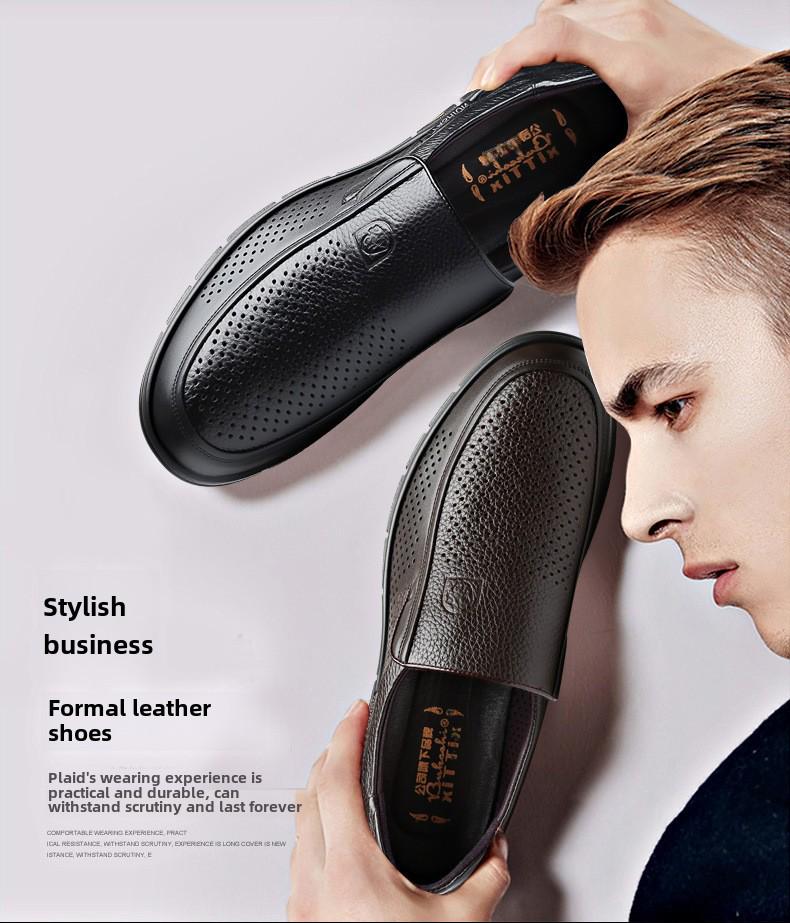 Pánské boty z pravé kůže pro business casual - Měkká podrážka, Styl pro střední věk