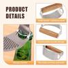 Stainless Steel Garlic Presser, Upgraded Garlic Press Rocker, Garlic Mincer Crusher, Ergonomic Wooden Handle for Home Kitchen