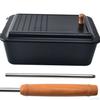 Cast Iron Popcorn Pot Anti-stick Camping Cookware DIY Homemade Popcorn Making Kitchen Tool