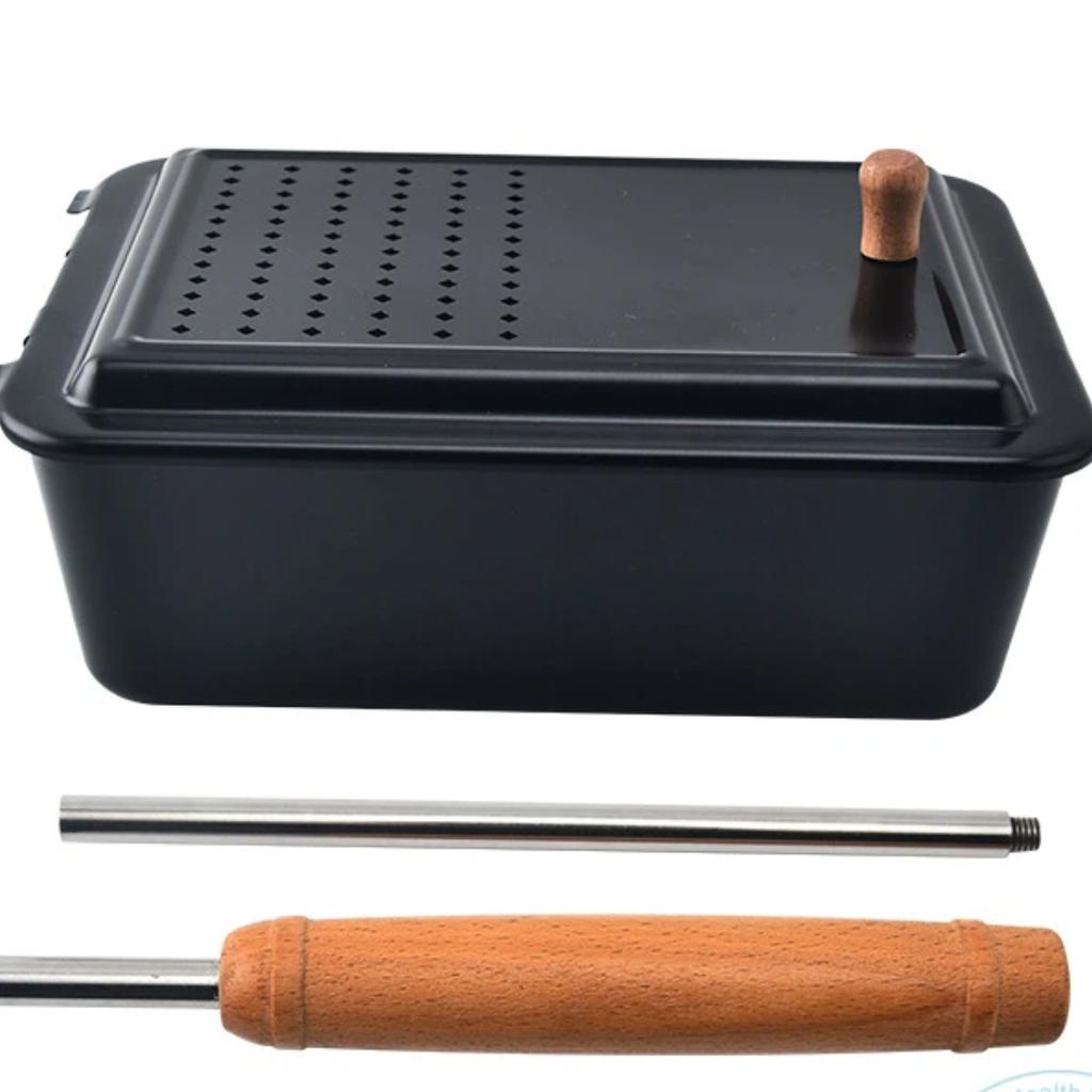 Cast Iron Popcorn Pot Anti-stick Camping Cookware DIY Homemade Popcorn Making Kitchen Tool