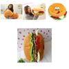 Cartoon Hamburger Plush Pillow With Short Pile Fabric For Children Lounge And Decor