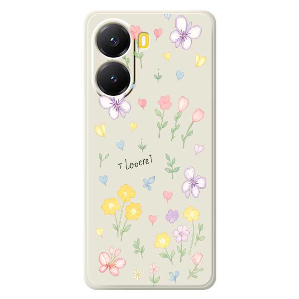 For Xiaomi Redmi Turbo 4 5G/Poco X7 Pro 5G Case Small Flowers Pattern Printing Straight Edge TPU Phone Back Cover