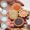 4pcs Vintage Minimalist Classic Style Sandwich Cookie Gift Box Mold, Valentine's Day Chocolate Jam Cheese Afternoon Tea Hand Press Mold