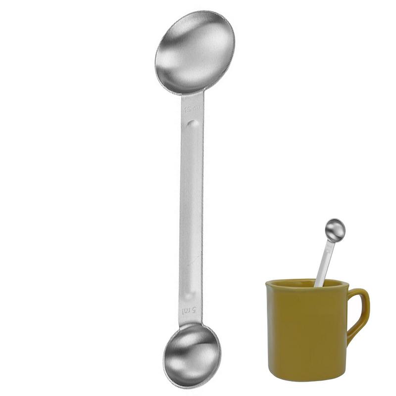 Stainless Steel Coffee Scoop Tea Coffee Measuring Spoon Double End Sugar Coffee Spoon Tablespoon Kitchen Coffee Tool