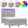 VidaXL Sommier à Lattes de Lit avec Matelas et LED, Lit Rembourré, Lit Double, Lit Adulte de Chambre à Coucher Intérieur, 3134877