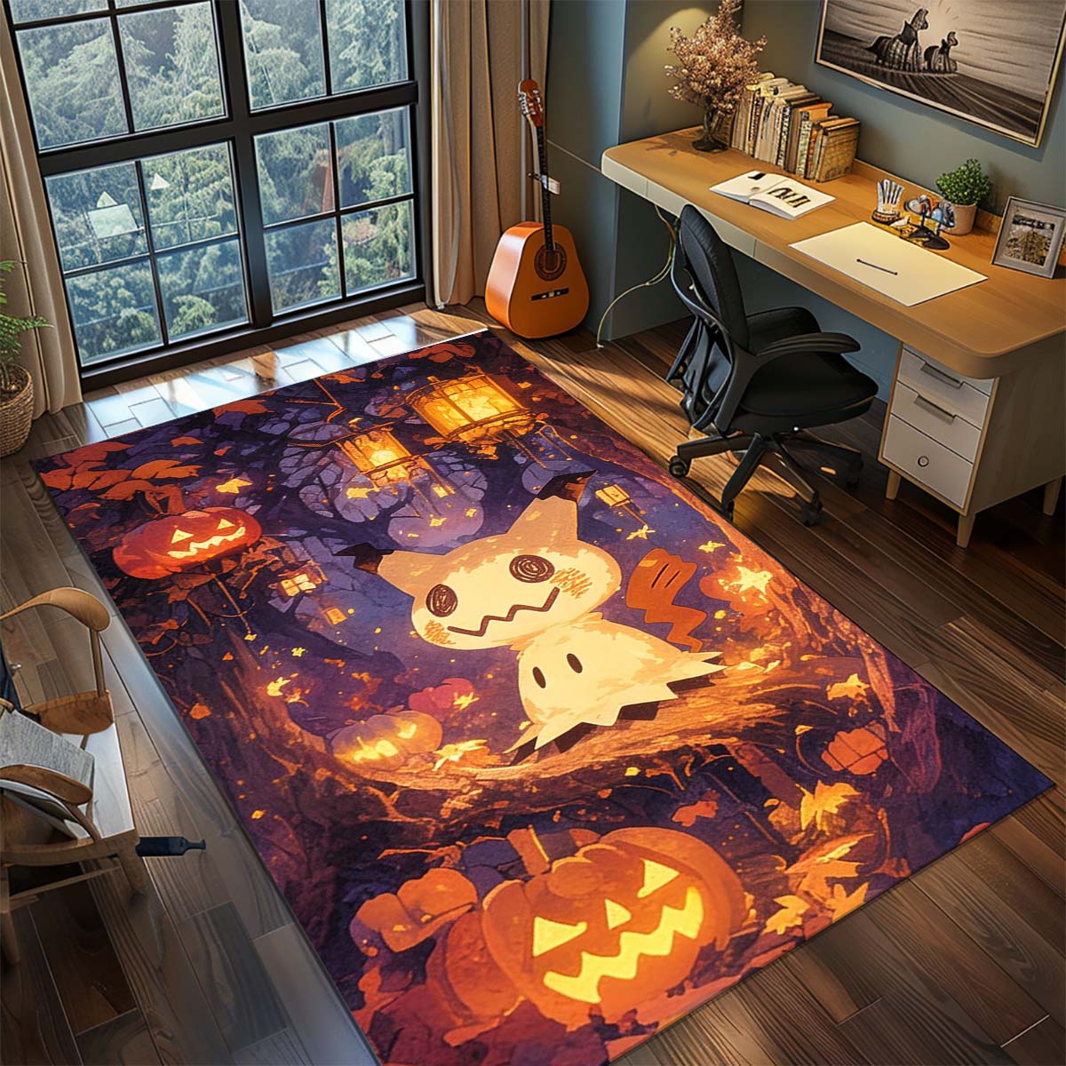 

Pokemon Anime Rug Carpet Large Area Rug Non Slip Washable Floor Mat Gamer Room Bedroom Home Decor 60x90cm