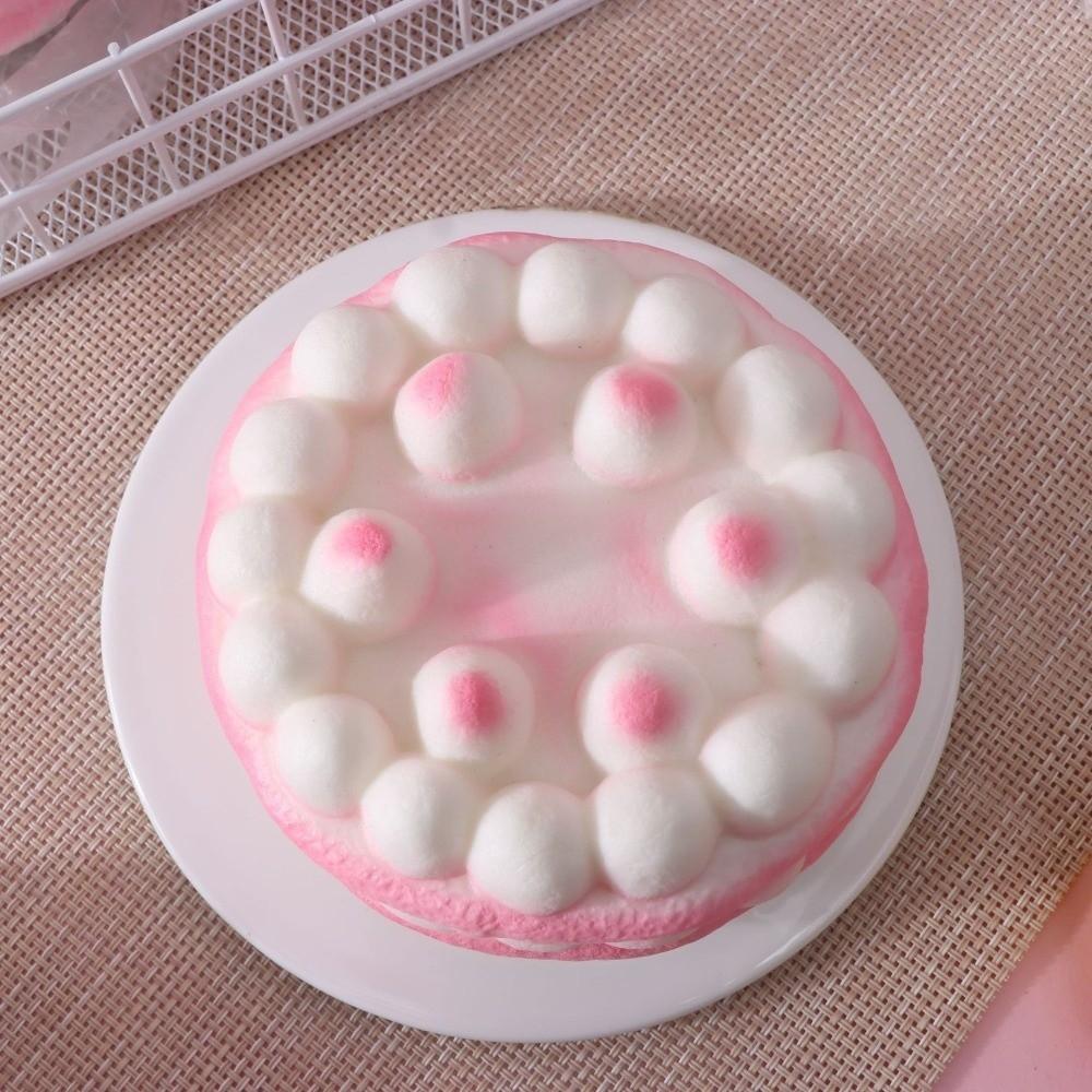 Simulation Raspberry Birthday Cake Squishy Fingertip Toy PU Relieve Stress Toys  Gift