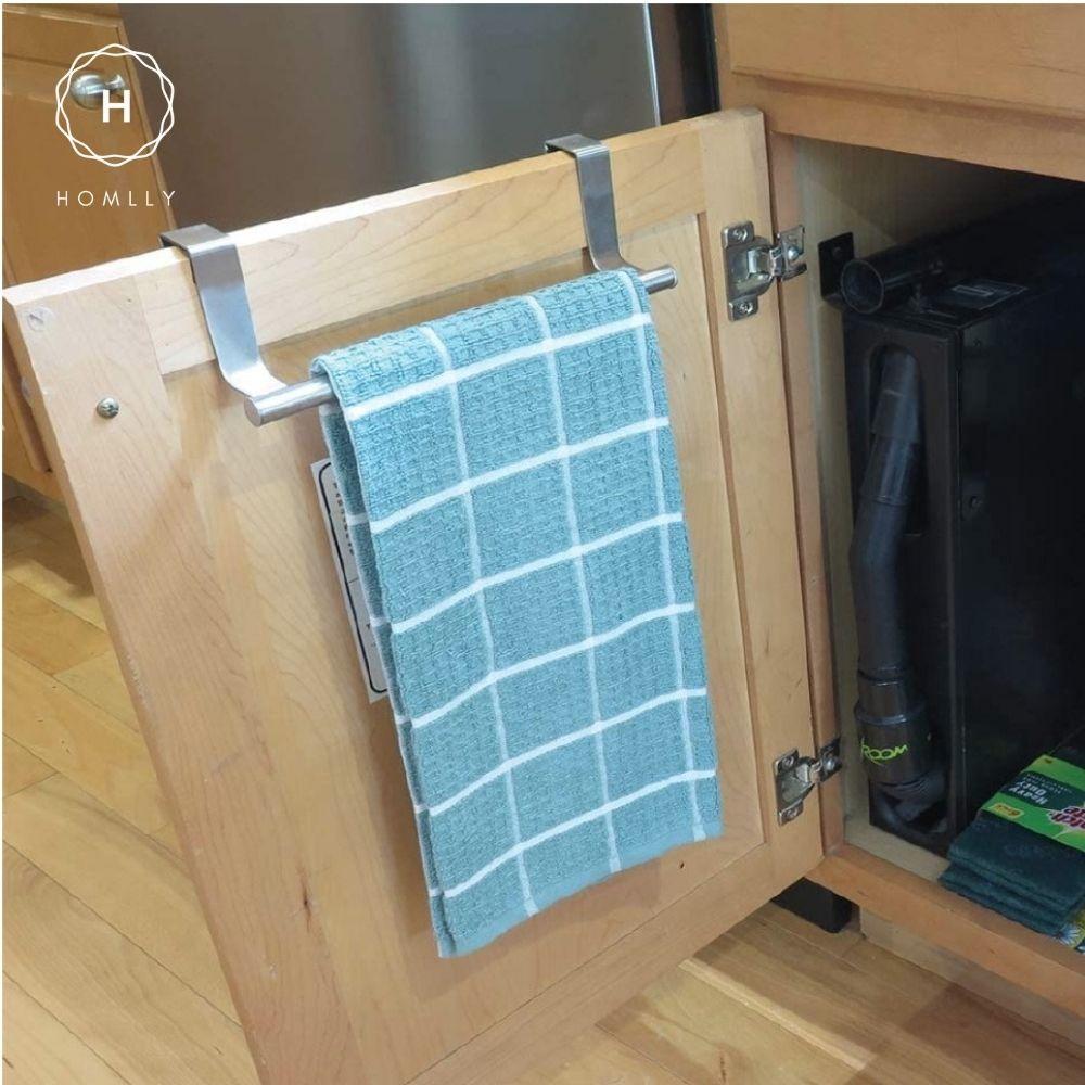 Homlly Basic Over Cabinet Door Stainless Steel Towel Bar Holders