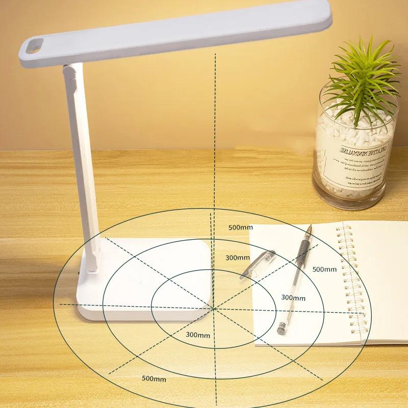 Rechargeable Folding Desk Lamp Eye Protection Touch Dimmable LED Light Bedroom Reading USB Rechargeable Desk Lamp