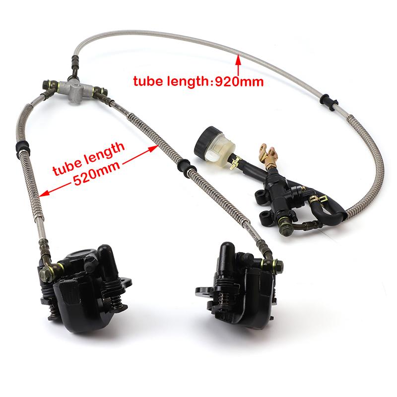 Voetrem Achter Hydraulische Dubbele Schijfremklauw Montage Voor 150cc 200cc 250cc ATV Go-kart UTV Buggy Quad Crossmotor Onderdelen