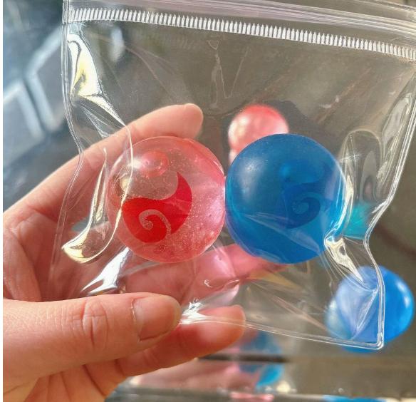 Blaues Maltose Squishy Spielzeug Niedliches Mochi Anti-Stress Fidget Spielzeug Weicher Simulierte Blaue Transparente Kugel Schneller Rückprall Dekompressionsspielzeug