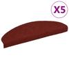 Self-adhesive Stair Treads 5 Pieces 65 X 21 X 4 Cm Bordeaux Semi-round Large