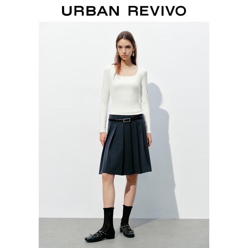 UR Women's Square Neck Short Slim Fit T-Shirt