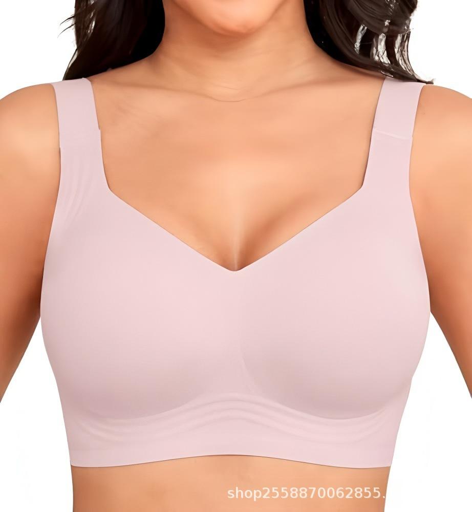 OEAK Reggiseno in Gel Wireless da Donna Taglie Forti Supporto Senza Cuciture Copertura Completa Push-Up Comodo Senza Ferretto