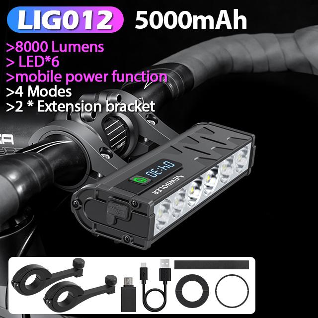 NEWBOLER Bicycle Light Front 10000Lumen Bike Light 10000mAh Waterproof Flashlight USB Charging MTB Road Cycling Lamp Accessories