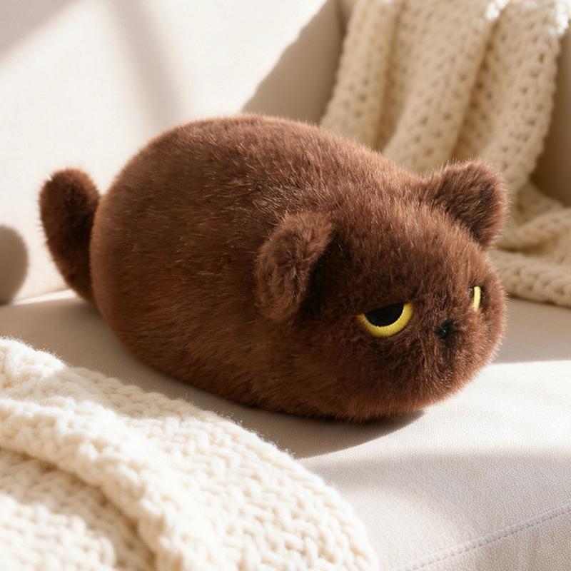 Schnurrende Katze Serie Plüschtier Weiche Flauschige Dicke Katze Stoffpuppe Niedliches Kätzchen Sofa Heimdeko Geburtstagsgeschenk Für Frauen Mädchen