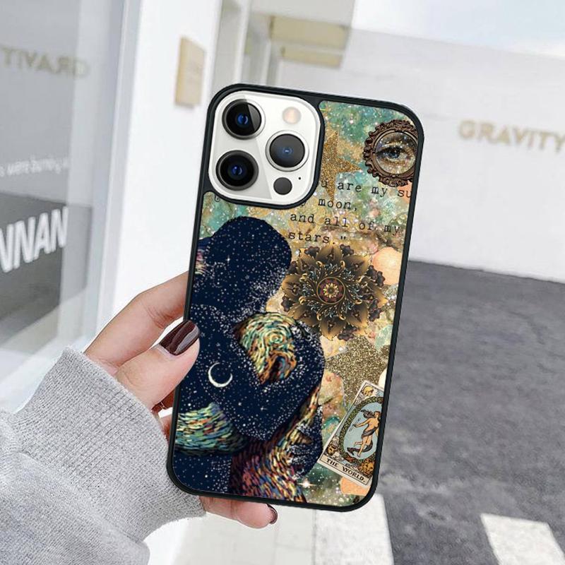 

Fashion Art Sun Moon Phone Case Cover For iPhone 17 Air 15 16 11 13 14 Pro Max 12 Plus Max Fundas iPhone 11pro max