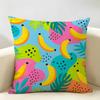 Banana Pop Art Cushion Cover Natural Linen Organic Fabric Double-Sided Printing Breathable For Home Decor