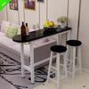 9C Modern High-Leg Bar Table – Multifunctional Steel & Wood Design for Home, Restaurant, Hotel, or Kitchen