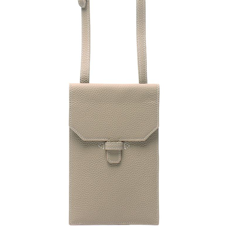 Cowhide Women'S Messenger Mobile Phone Bag Versatile Ultra-Thin Shoulder Bag Genuine Leather Niche Women'S Small Satchel