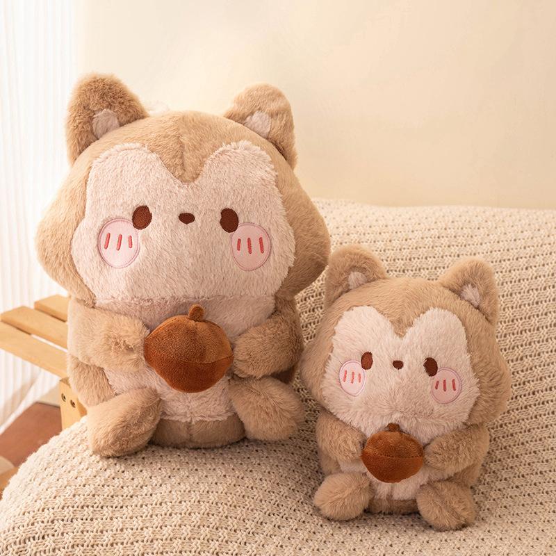 Cute Cute Squirrel Doll Plush Toys Children's Sleeping Comfort Pillow Doll Girls Birthday Gift