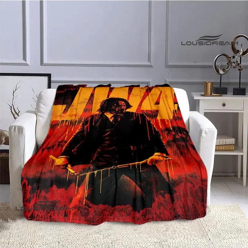 Movie John Wick printed Blankets Picnic blanket Flange Warm blanket Home travel blankets bed linings birthday gift